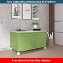 Ver imagem 2 de Mapoteca 5 Gavetas Pandin 120 Cm (larg) Inmetro Tampo Mdp Cinza Estrutura e Gavetas em Aço Verde