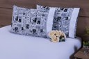 Ver imagem 1 de Jogo Lençol Casal 3 Pc (1,88m x 1,38m x 40cm alt) Percal 150 Fios 100% Algodão Estampado