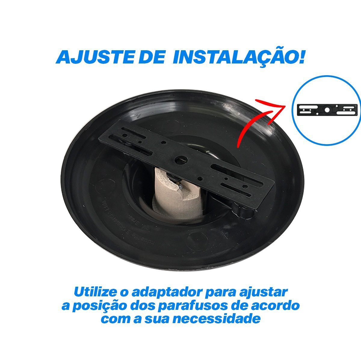 Kit 10 Plafon Sobrepor 100w com Bocal Soquete E27 em Porcelana 250v Cor:preto - 4