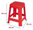 Ver imagem 3 de Banqueta Plástica Bela Vista Suporta até 120 Kg Mor 02 Und