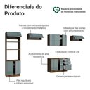 Ver imagem 4 de Armário de Cozinha Completa 350 x 60 cm Rustic/Cinza Lux Madesa 02