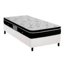Ver imagem 1 de Cama Box Solteiro: Colchão Molas Ortobom Nanolastic Physical Spring + Base CRC Courano White(88x188