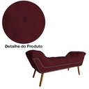 Ver imagem 5 de Conjunto Sienna Cabeceira e Recamier Solteiro 90 Cm Suede Vermelho Bordo - LM DECOR