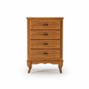 Ver imagem 2 de Mesa de Cabeceira 4 Gavetas Mdf Madeira Imbuia Pés Luiz Xv
