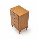 Ver imagem 3 de Mesa de Cabeceira 4 Gavetas Mdf Madeira Imbuia Pés Luiz Xv