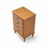 Mesa de Cabeceira 4 Gavetas Mdf Madeira Imbuia Pés Luiz Xv - 3