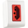 Caixa de Sobrepor com 1 Tomada 2p+t 20 a 250 V Tramontina Lizflex com Vermelha e Branca Tramontina - 4