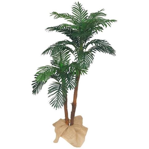 Arvore Coqueiro Planta Palmeira 2 Galhos 24 Folhas 150cm