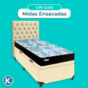 Ver imagem 4 de Kit Cabeceira + Cama Box Bau + Colchão Solteiro Molas Ensacadas Life Gold Paropas
