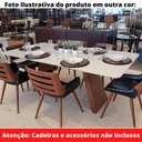 Ver imagem 5 de Mesa de Jantar Nirvana Livia 220 cm Retangular Borda Arredondada Madeira Vidro Colado Off White