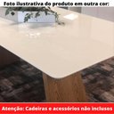 Ver imagem 4 de Mesa de Jantar Nirvana Livia 220 cm Retangular Borda Arredondada Madeira Vidro Colado Off White