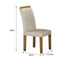 Ver imagem 5 de Cadeira para Mesa de Jantar 2 Unidades Doha Mdf - Leifer