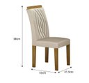 Ver imagem 5 de Cadeira para Mesa de Jantar 2 Unidades Doha Mdf - Leifer