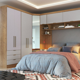 Dormitório Modulado Infinity 2.17 – Design Compacto e Funcional para Seu Espaço:branco - 3