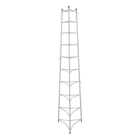 Tripé Porta Panelas Estrela Branco 10 Compartimentos 188cm Ouro Minas