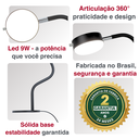 Ver imagem 6 de Luminária de Mesa Twist B, Articulação 360°Safe Spin, LED 9W Luz Neutra, Base Sólida, Design, Ideal