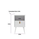 Ver imagem 5 de Mesa de Cabeceira 1 Gaveta 1 Nicho Pés Palito Retrô Búzios