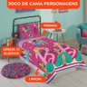 Jogo de Cama Infantil Lepper Barbie Solteiro 3 Peças Microfibra Rosa - 3
