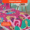 Jogo de Cama Infantil Lepper Barbie Solteiro 3 Peças Microfibra Rosa - 4