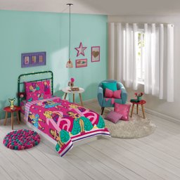 Jogo de Cama Infantil Lepper Barbie Solteiro 3 Peças Microfibra Rosa - 2