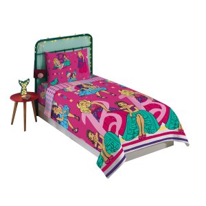 Jogo de Cama Infantil Lepper Barbie Solteiro 3 Peças Microfibra Rosa