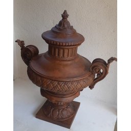 ÂNFORA ÁRABE VASO JARDIM LUXO FERRO FUNDIDO PRONTO ARTES DECORAÇÃO DE FAZENDA - 4