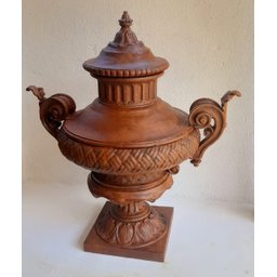 ÂNFORA ÁRABE VASO JARDIM LUXO FERRO FUNDIDO PRONTO ARTES DECORAÇÃO DE FAZENDA - 3