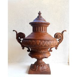 ÂNFORA ÁRABE VASO JARDIM LUXO FERRO FUNDIDO PRONTO ARTES DECORAÇÃO DE FAZENDA - 2