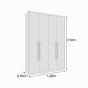 Ver imagem 2 de Guarda Roupa Dinamarca 4 Portas 2 Gavetas - Tcil Móveis