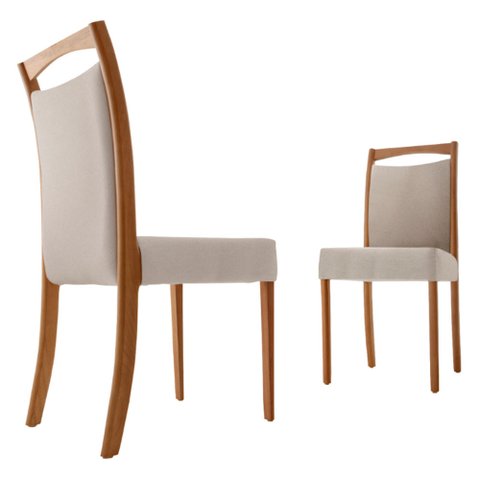 Conjunto com 2 Cadeiras Munique em Madeira Maciça para Sala de Jantar Moderna Mobília