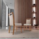 Ver imagem 2 de Conjunto com 2 Cadeiras Munique em Madeira Maciça para Sala de Jantar Moderna Mobília