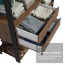 Ver imagem 5 de Guarda-roupa Closet Modulado Valencia 2 Gavetas 129cm Rustic/preto Madesa Xa