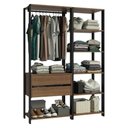 Ver mais imagens de Guarda-roupa Closet Modulado Valencia 2 Gavetas 129cm Rustic/preto Madesa Xa