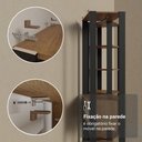 Ver imagem 6 de Guarda-roupa Closet Modulado Valencia 2 Gavetas 129cm Rustic/preto Madesa Xa