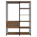 Ver imagem 1 de Guarda-roupa Closet Modulado Valencia 2 Gavetas 129cm Rustic/preto Madesa Xa