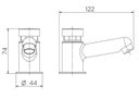 Ver imagem 2 de Torneira Compact de Mesa para Lavatório Pressmatic® – Docol Cromado