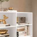 Ver imagem 5 de Estante de Livros 90CMX84,5cm Multiuso 6 Nichos Geórgia Branco