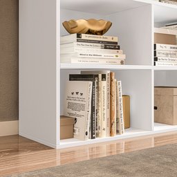 Estante para Livros Multiuso 6 Nichos 81cmx90cm Geórgia - 4