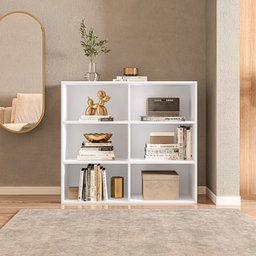 Estante para Livros Multiuso 6 Nichos 81cmx90cm Geórgia - 1