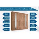 Ver imagem 2 de Guarda Roupa Casal 8 Portas e 4 Gavetas c/ Espelho Master Vip 8.4 Branco - Santos Andirá