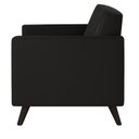 Ver imagem 4 de Sofá para Escritório Roma 02 Lugares - Corino - Cor Preto - 60041