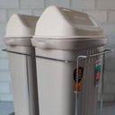 Ver imagem 5 de Lixeira Dupla Deslizante de Embutir Armário para Cozinha 10l Corrediça Tampa Basculante