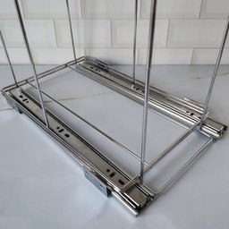 Lixeira Dupla Deslizante de Embutir Armário para Cozinha 10l Corrediça Tampa Basculante - 6