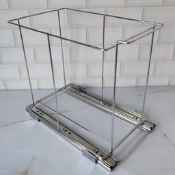 Lixeira Dupla Deslizante de Embutir Armário para Cozinha 10l Corrediça Tampa Basculante - 7