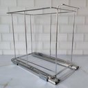 Ver imagem 4 de Lixeira Dupla Deslizante de Embutir Armário para Cozinha 10l Corrediça Tampa Basculante