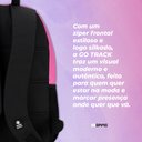 Ver imagem 2 de Mochila Juvenil Go Track Espaçosa, Moderna e Resistente Isibrás Preta e Roxo Isibras