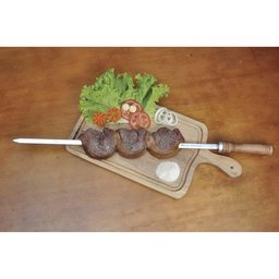 Espeto Alumínio Simples para Churrasco 80cm - Mor - 5