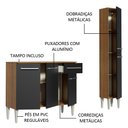 Ver imagem 5 de Armário de Cozinha Compacta 137cm Rustic/Preto Emilly Silver Madesa 01