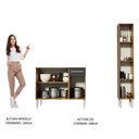 Ver imagem 6 de Armário de Cozinha Compacta 137cm Rustic/Preto Emilly Silver Madesa 01