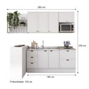 Ver imagem 5 de Cozinha Compacta 6 Peças Milla Pro 100% Mdf com Armário e Balcão Branco Carraro
